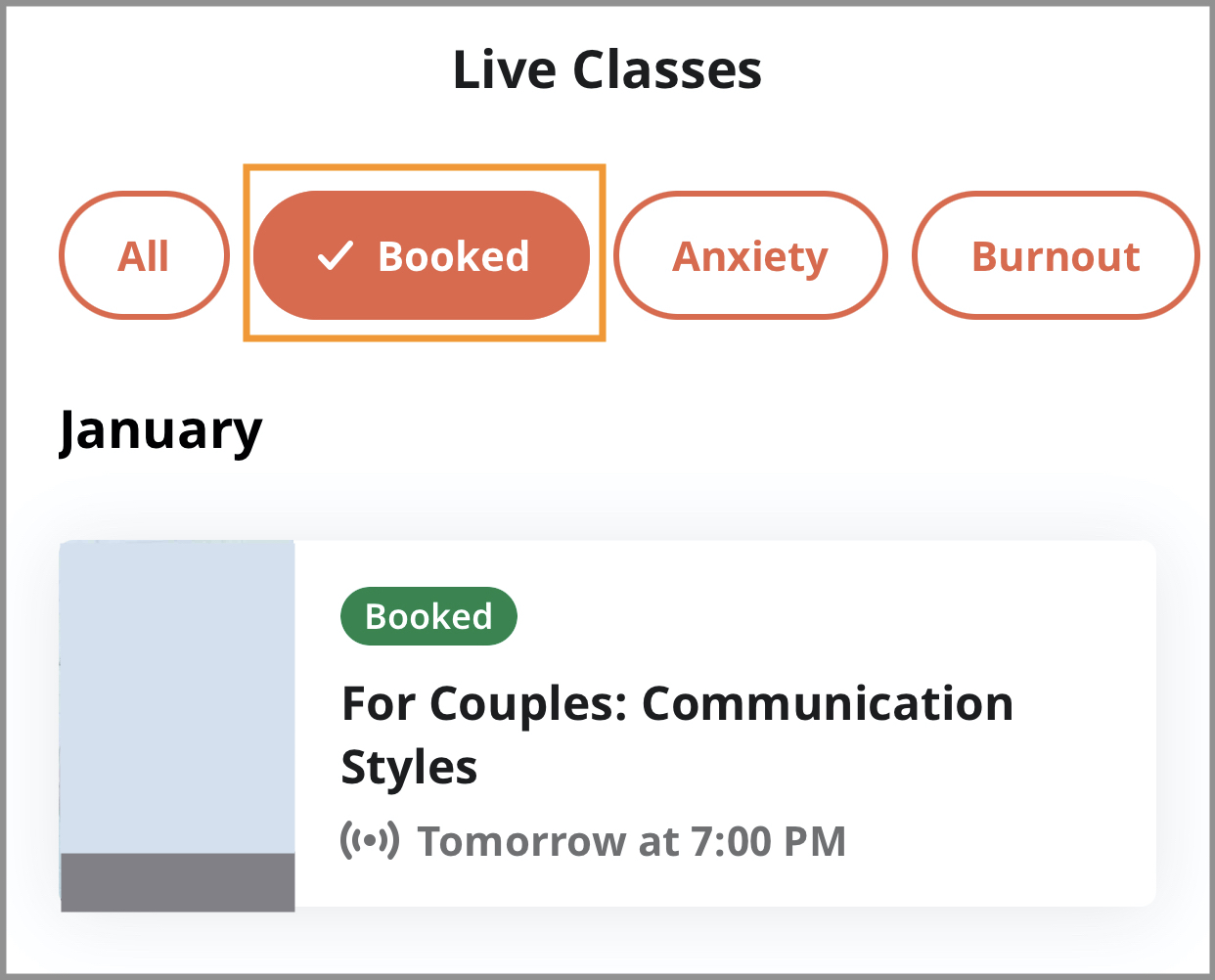 Booked Class