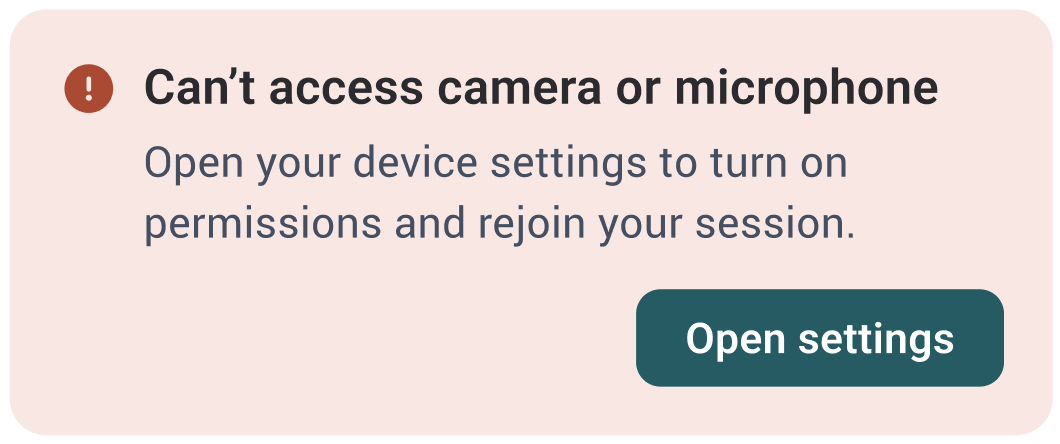 App, can't access camera or microphone